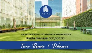 Departamento amueblado en renta, Torre Renoir, Lago Zurich, Granada, Miguel Hidalgo, CDMX